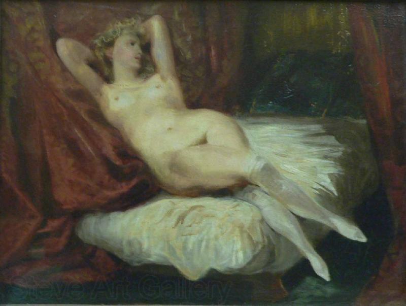 Eugene Delacroix The woman with white socks France oil painting art
